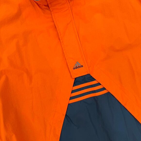 vintage 90's Adidas orange and navy windbreaker jacket size XL - Picture 2 of 5